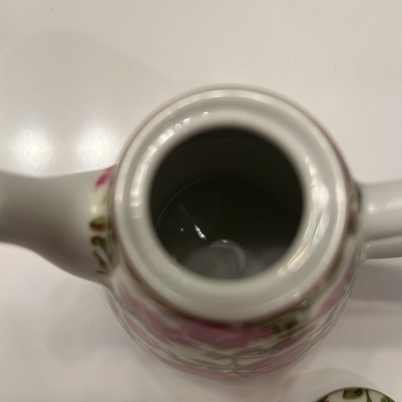 Vintage 3-Piece Mini Porcelain Set Bell, Teapot Egg Trinket Box Floral Small GUC - Picture 8 of 16